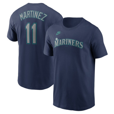 Men’s Nike Edgar Martinez Seattle Mariners Cooperstown Collection Name & Number Navy T-Shirt