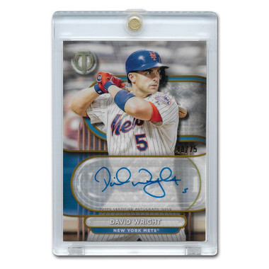 David Wright Autographed Card 2024 Topps Tribute Gold # TA-DW Ltd Ed of 75