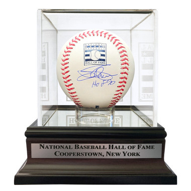 Jim Palmer Autographed Hall of Fame Logo Baseball with HOF 90 Inscription with HOF Case (JSA)