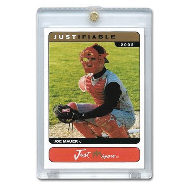 Joe Mauer 2002 Just Minors Justifiable Bonus Card Pre-Rookie Card