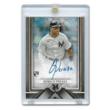 Oswald Peraza Autographed Card 2023 Topps Museum Archival #AA-OP Rookie Card Ltd Ed of 299