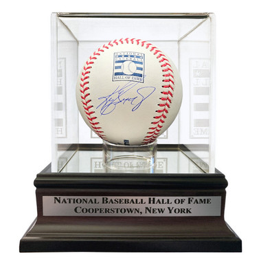 Ken Griffey Jr. Autographed Hall of Fame Logo Baseball with HOF Case (TriStar)