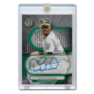 Dave Stewart Autographed Card 2024 Topps Tribute Green # TA-DSTE Ltd Ed of 99