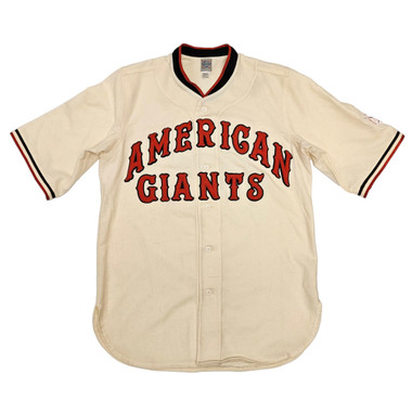 Ebbets Field Flannels Chicago American Giants Ivory Jersey with Hall of Fame East-West Classic Patch