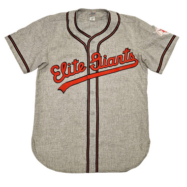 Ebbets Field Flannels Baltimore Elite Giants Grey Road Jersey with Hall of Fame East/West Classic Patch