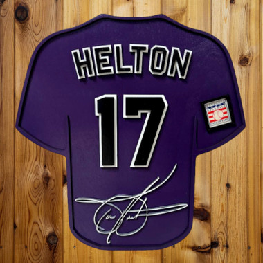 Todd Helton 3D Signature Wood Jersey 19 x 18 Wall Sign (purple)