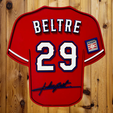Adrian Beltré 3D Signature Wood Jersey 19 x 18 Wall Sign (red)