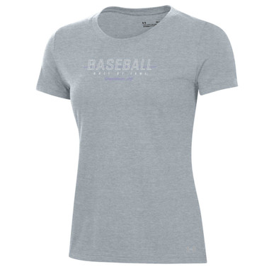 Women’s Under Armour Baseball Hall of Fame Silver Performance Cotton T-Shirt
