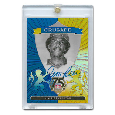 Jim Rice Autographed Card 2015 Panini Cooperstown '14 Crusades ReCollection Collection # 93 Ltd Ed of 50