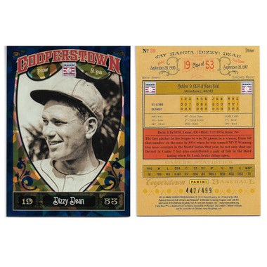 Dizzy Dean 2013 Panini Cooperstown Blue Crystal # 39 Ltd Ed of 499