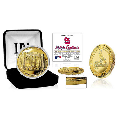 Busch Stadium 24kt Gold Flash Plated Limited Edition Mint Coin