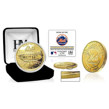 Citi Field 24kt Gold Flash Plated Limited Edition Mint Coin