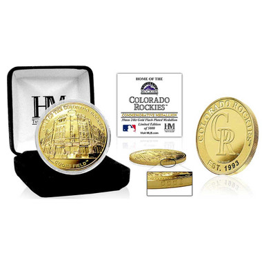 Coors Field 24kt Gold Flash Plated Limited Edition Mint Coin