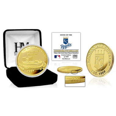 Kauffman Stadium 24kt Gold Flash Plated Limited Edition Mint Coin