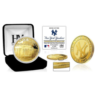 Yankee Stadium 24kt Gold Flash Plated Limited Edition Mint Coin