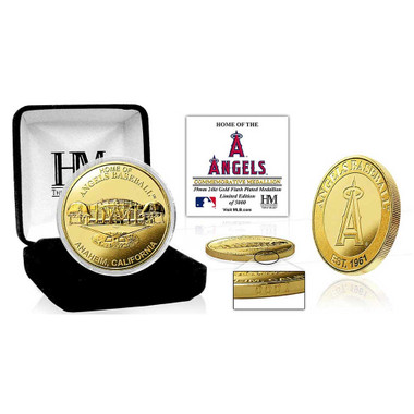 Angel Stadium 24kt Gold Flash Plated Limited Edition Mint Coin