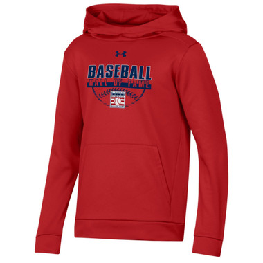 Youth Under Armour Baseball Hall of Fame Stitches Ball Red Armour Fleece® Hood