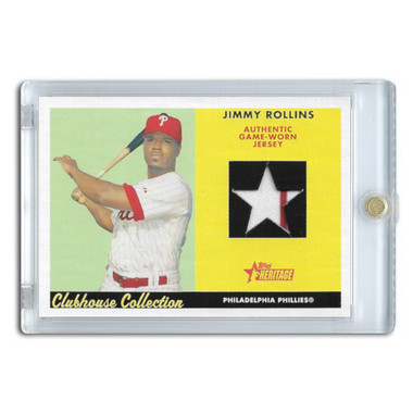 Jimmy Rollins 2007 Topps Heritage Clubhouse Collection Relic # CCJR