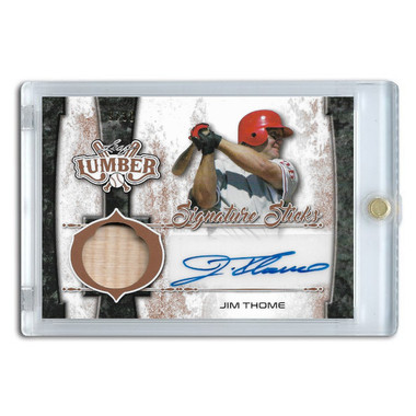 Jim Thome Autographed Card 2021 Leaf Lumber Signature Sticks #SS-JT1