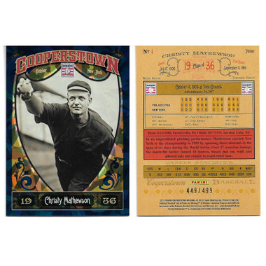 Christy Mathewson 2013 Panini Cooperstown Blue Crystal # 4 Ltd Ed of 499