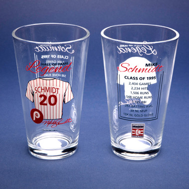 Mike Schmidt Baseball Hall of Fame Legend Player Pint Glass