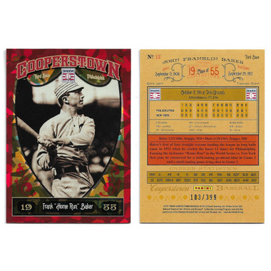 Home Run Baker 2013 Panini Cooperstown Red Crystal Collection # 12 Baseball Card Ltd Ed of 399