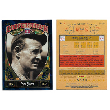 Frank Chance 2013 Panini Cooperstown Blue Crystal # 10 Ltd Ed of 499