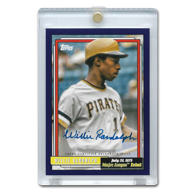 Willie Randolph Autographed Card 2022 Topps Archives 92 Rookie Debut Blue #72DB-WR Ltd Ed of 150