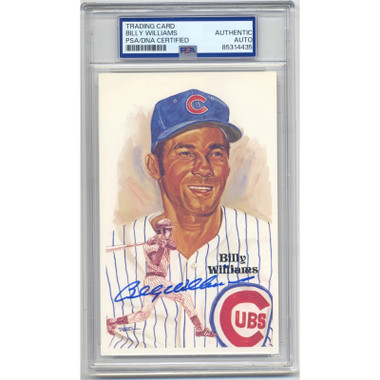 Billy Williams Autographed Perez-Steele HOF Series Postcard #199 (PSA-35)