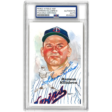 Harmon Killebrew Autographed Perez-Steele HOF Series Postcard # 188 (PSA-91)
