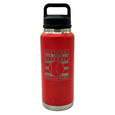 Baseball Hall of Fame Yeti Rambler 36 Ounce Vacuum Insulated Red Stainless Steel Bottle