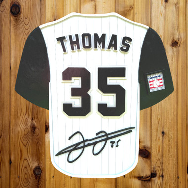 Frank Thomas 3D Signature Wood Jersey 19 x 18 Wall Sign (white)