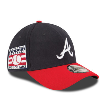 Men’s New Era Atlanta Braves Baseball Hall of Fame Logo 39THIRTY Navy Flex Fit Cap