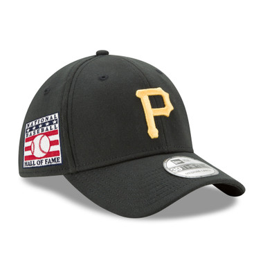 Men’s New Era Pittsburgh Pirates Baseball Hall of Fame Logo 39THIRTY Black Flex Fit Cap