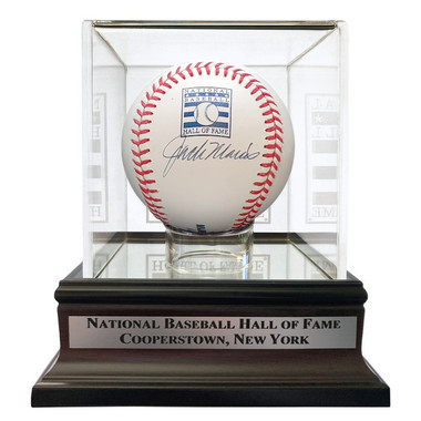Jack Morris Autographed Hall of Fame Logo Baseball with HOF Case (Beckett)