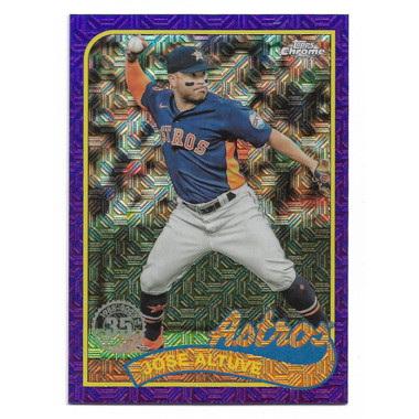 Jose Altuve 2024 Topps Series 1 35th Silver Pack Chrome Purple # 74 Ltd Ed of 75