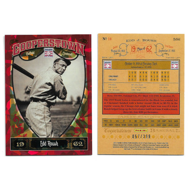 Edd Roush 2013 Panini Cooperstown Red Crystal Collection # 16 Baseball Card Ltd Ed of 399