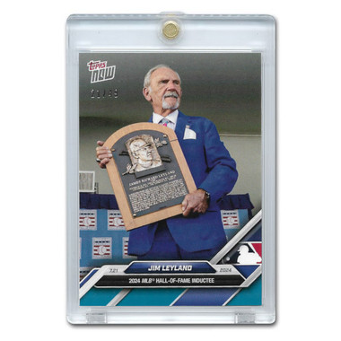 Jim Leyland Hall of Fame Induction 2024 Topps Now Card Blue # 448 Ltd Ed of 49