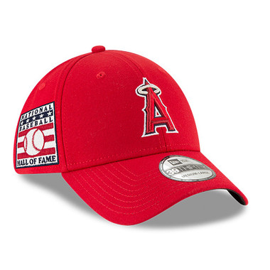 Men’s New Era Los Angeles Angels Baseball Hall of Fame Logo 39THIRTY Red Flex Fit Cap