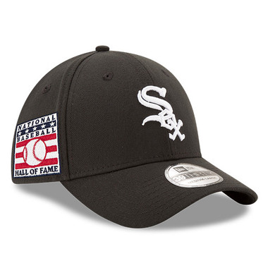 Men’s New Era Chicago White Sox Baseball Hall of Fame Logo 39THIRTY Black Flex Fit Cap