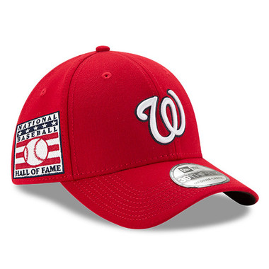 Men’s New Era Washington Nationals Baseball Hall of Fame Logo 39THIRTY Red Flex Fit Cap