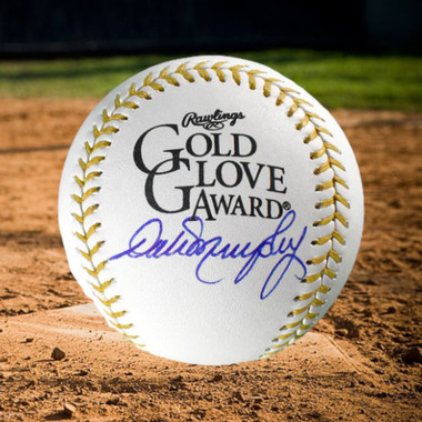 Dale Murphy Autographed Rawlings Gold Glove Logo Baseball (JSA)