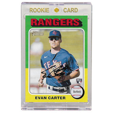 Evan Carter Texas Rangers 2024 Topps Heritage # 170 Rookie Card