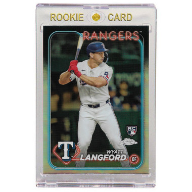 Wyatt Langford Texas Rangers 2024 Topps Chrome Refractor # 122 Rookie Card