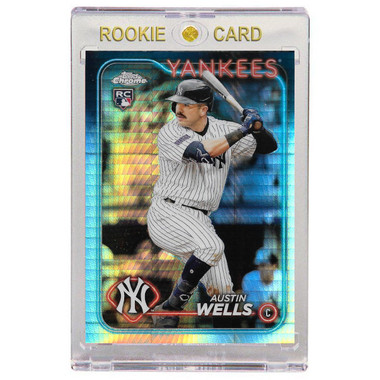 Austin Wells New York Yankees 2024 Topps Chrome Prism Refractor # 281 Rookie Card
