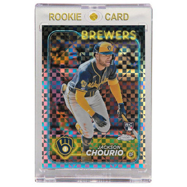 Jackson Chourio Milwaukee Brewers 2024 Topps Chrome X Refractor # 161 Rookie Card