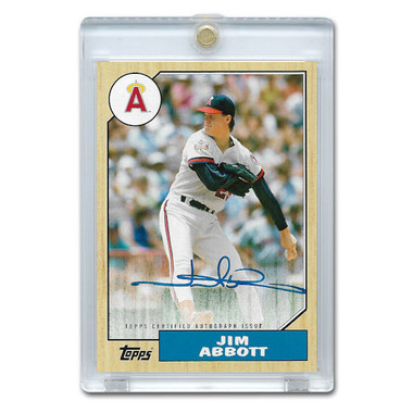 Jim Abbott Autographed Card 2017 Topps 1987 Anniversary # 1987A-JA
