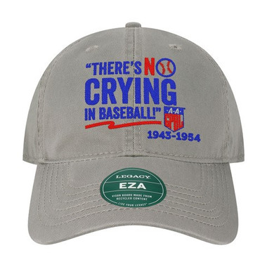 Teambrown No Crying in Baseball AAGPBL Grey Adjustable Cap