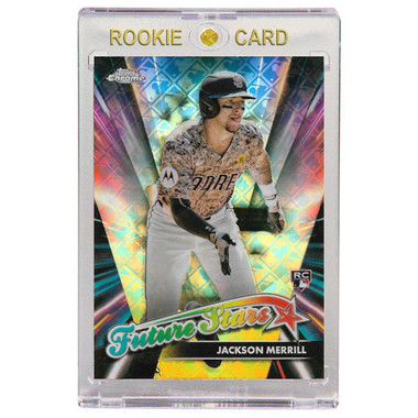Jackson Merrill San Diego Padres 2024 Topps Chrome Future Stars Logo Refractor # 12 Rookie Card