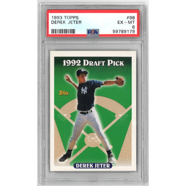 Derek Jeter New York Yankees 1993 Topps # 98 Rookie Card PSA 6